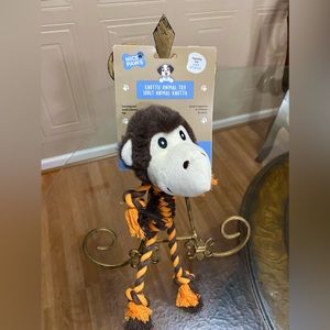 - Brand New Nice Paws Squeaky Toy monkey 12”